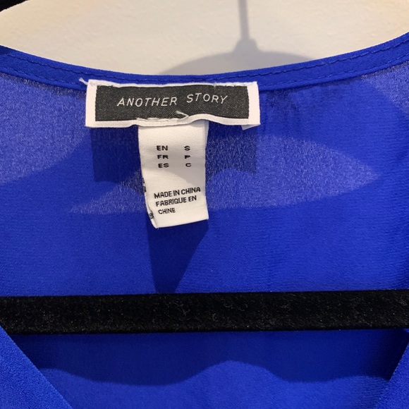 Royal blue bodysuit blouse - Picture 2 of 3